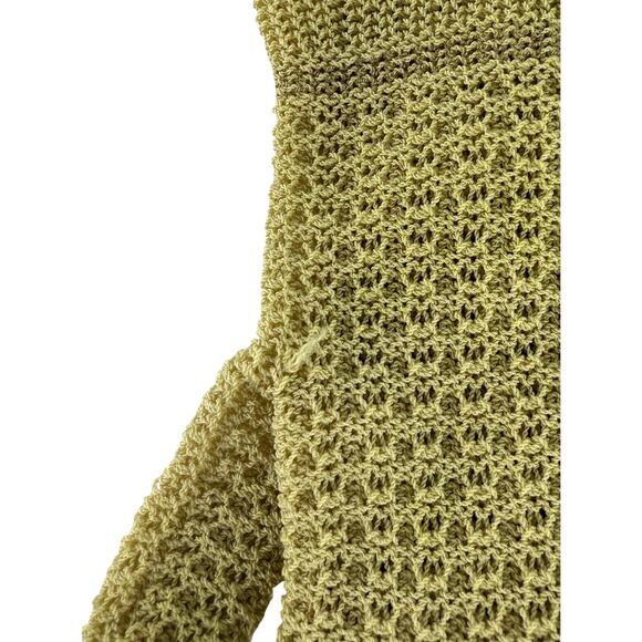 Vintage Beige Knit Gloves, Theater Costume or Dress Up, Small Medium Stretchy - Picture 8 of 9